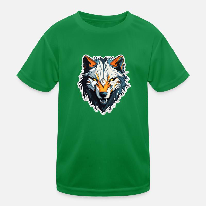 Wolf - Illustration Kids Functional T-Shirt