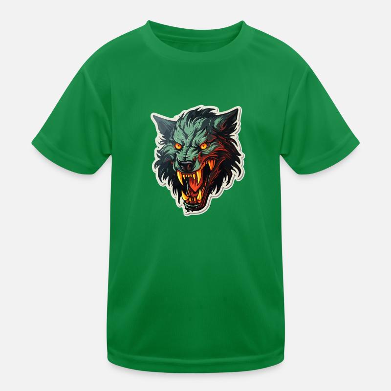 Wolf - Illustration Kinder Funktions-T-Shirt