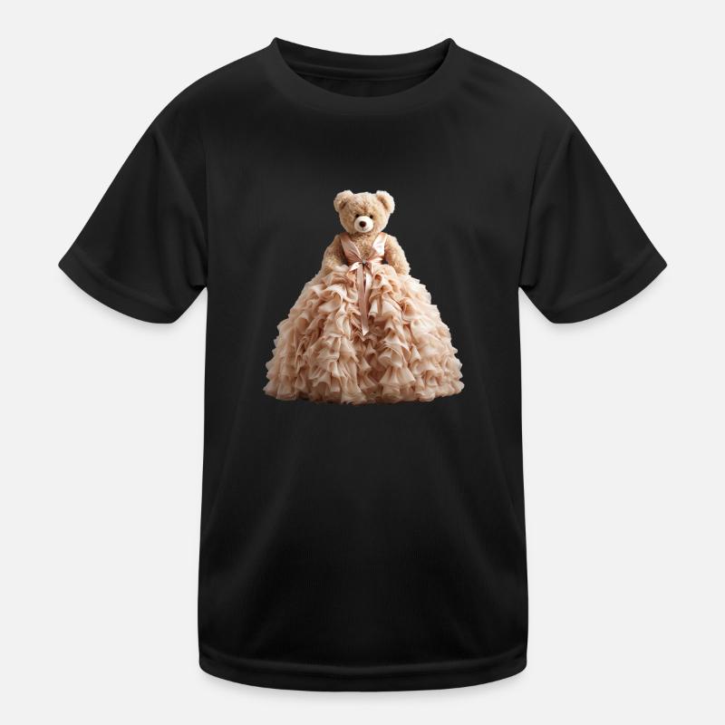 Teddybär im Brautkleid Kinder Funktions-T-Shirt