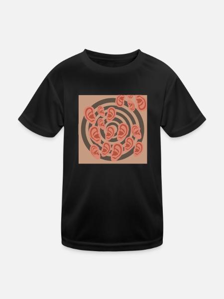 Ear vortex - Kids Functional T-Shirt - black - Front