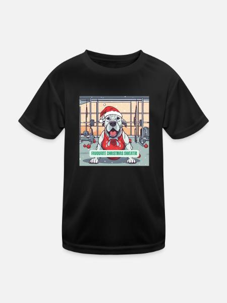 Die Jingle Bells - Doggy Edition - Kinder Funktions-T-Shirt - Schwarz - Vorne