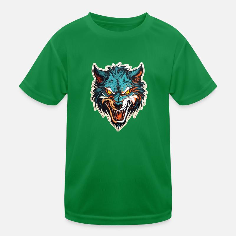 Wolf - Illustration Kinder Funktions-T-Shirt