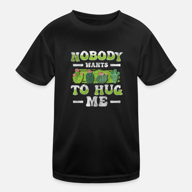 Cacti Spines Gardener - Kids Functional T-Shirt - black