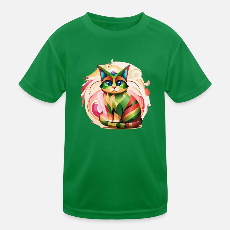 Chat Color Burst T-shirt sport Enfant