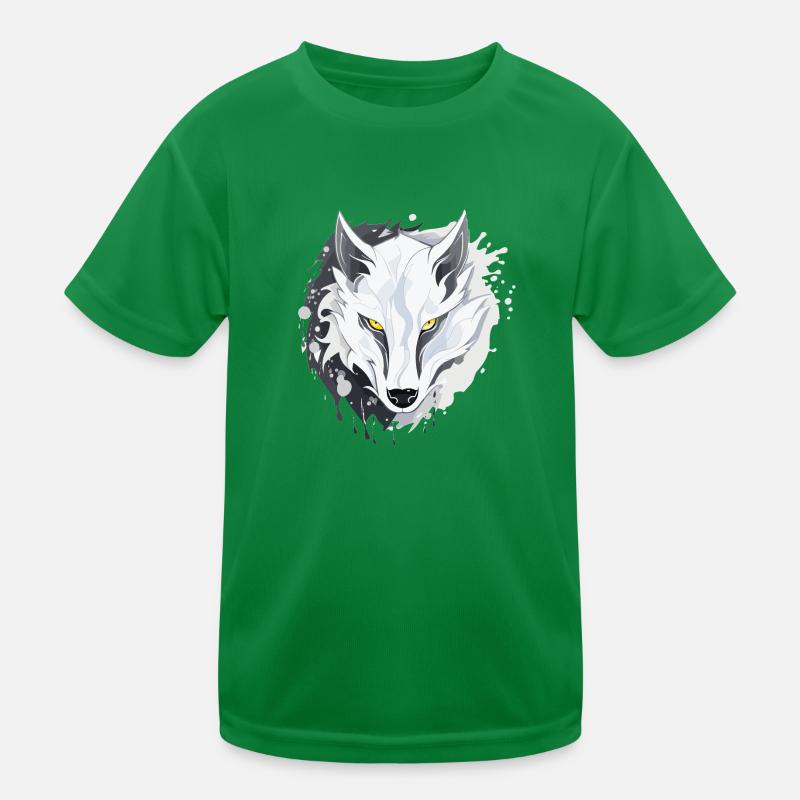 Wolf - Illustration Kinder Funktions-T-Shirt