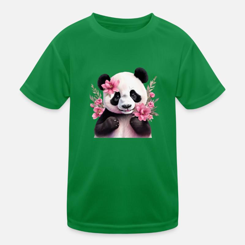 Cute Panda Kids Functional T-Shirt