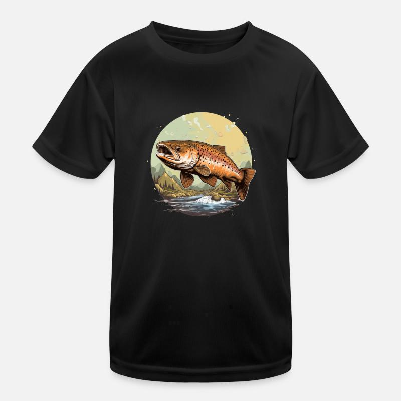 Forelle Kinder Funktions-T-Shirt