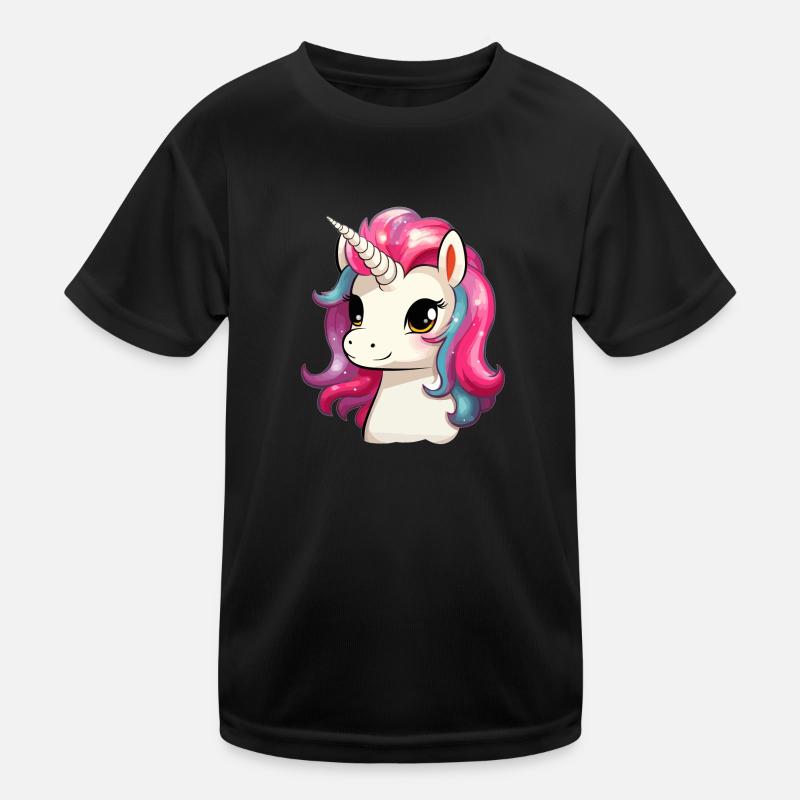 Unicorn Einhorn im Comic Style Kinder Funktions-T-Shirt
