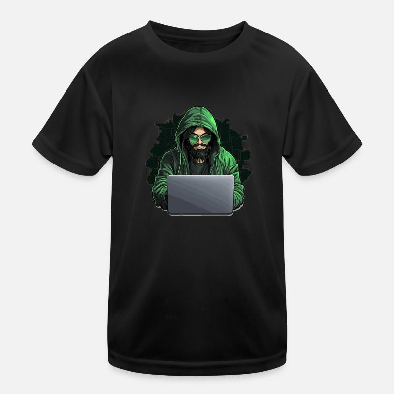 Ethical Hacker - Illustration Kinder Funktions-T-Shirt