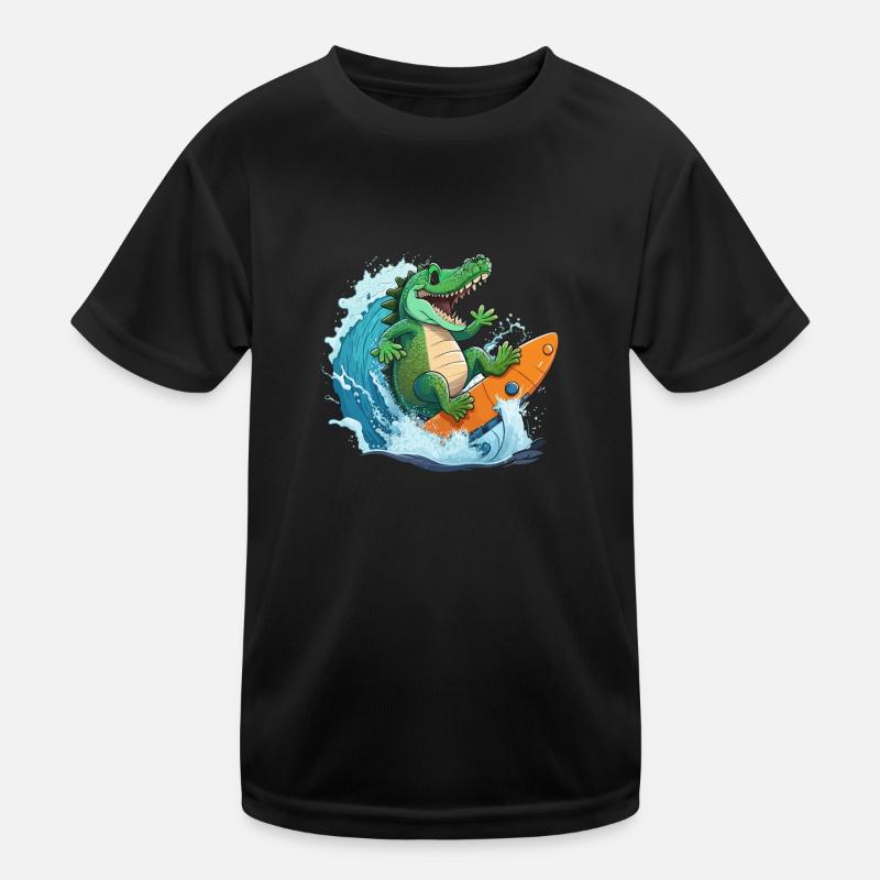 Croc on the Beach Kids Functional T-Shirt