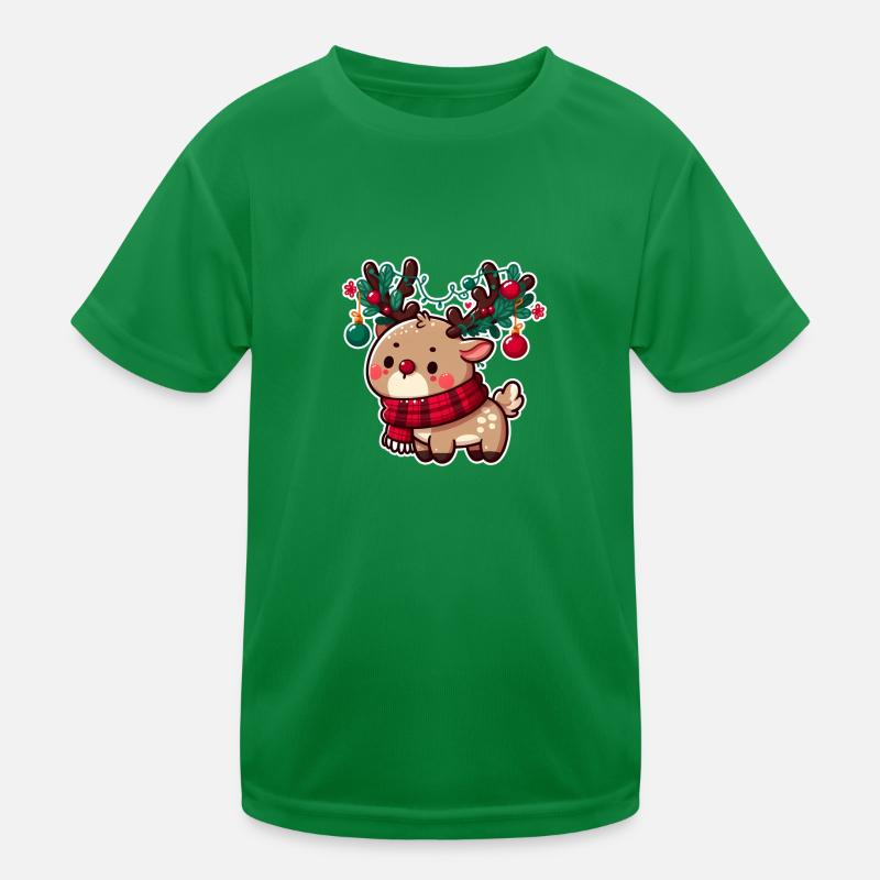 Doux renne de Noël T-shirt sport Enfant
