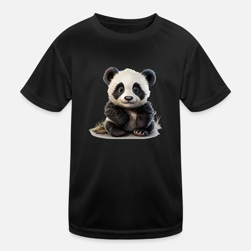 Cute little panda bear Kids Functional T-Shirt