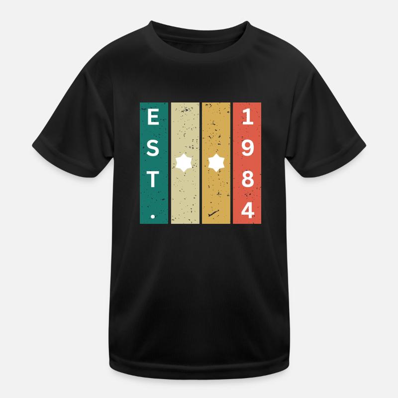 Geburtstag 1984 - Kinder Funktions-T-Shirt - Schwarz