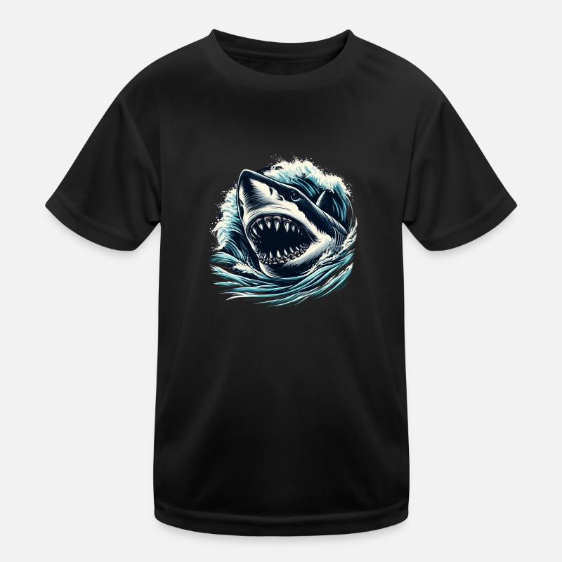 Maneater - Kids Functional T-Shirt - black