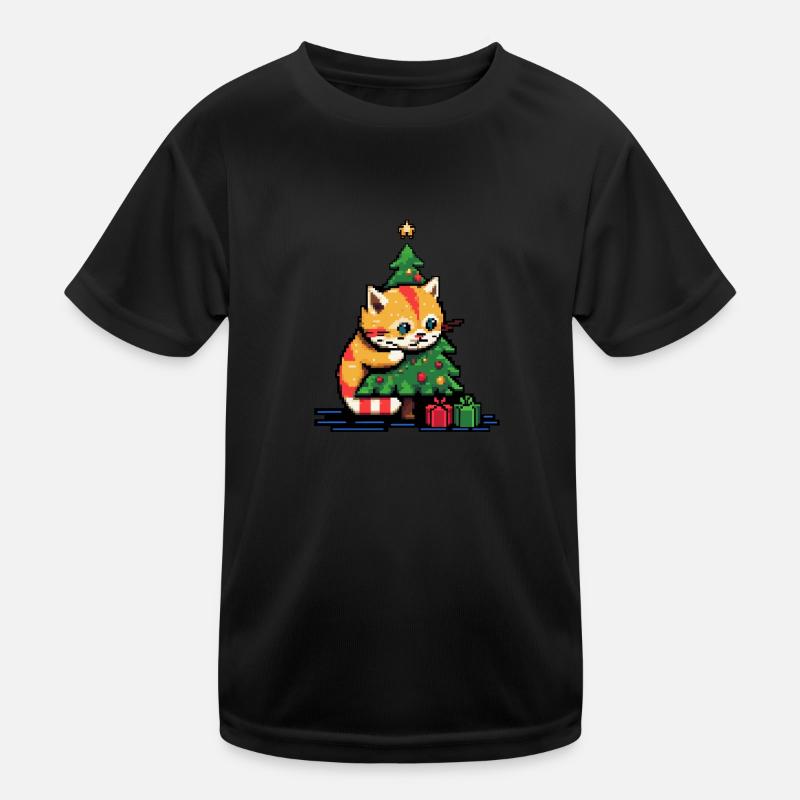 Chat de Noël T-shirt sport Enfant