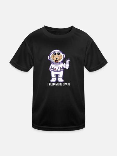 Ich brauche mehr Raum - Kinder Funktions-T-Shirt - Schwarz - Vorne