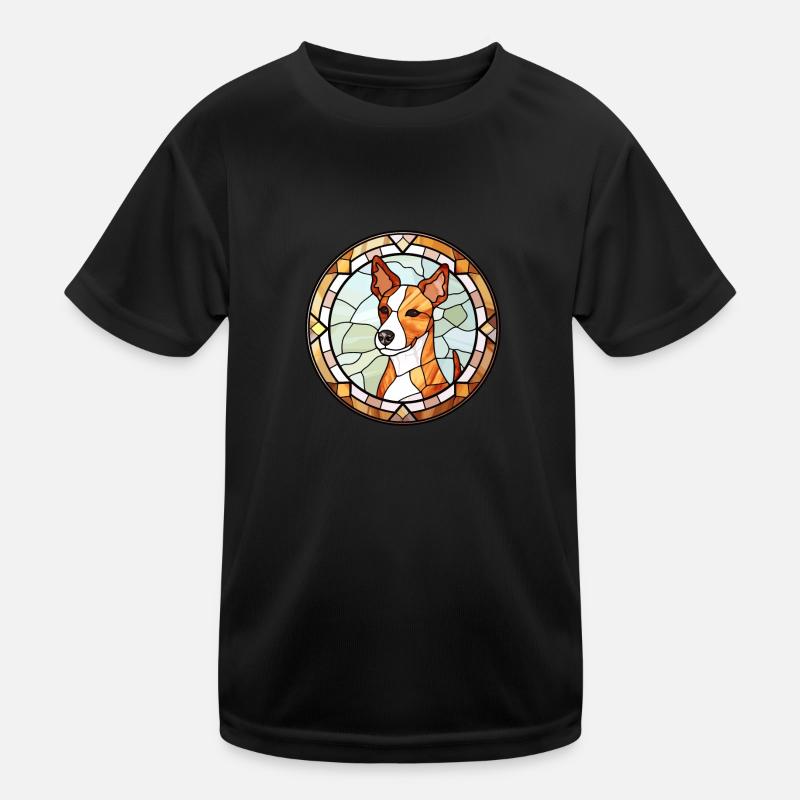 Miniature Fox Terrier chien race vitrail Colo T-shirt sport Enfant