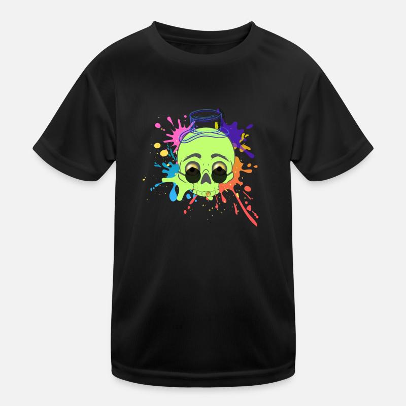 Splash-Schädel Kinder Funktions-T-Shirt