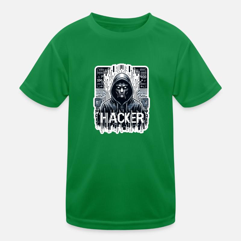 Hacker - Illustration Kinder Funktions-T-Shirt