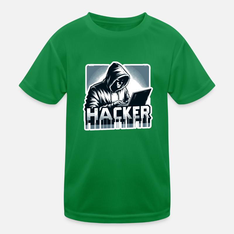 Hacker - Illustration Kids Functional T-Shirt