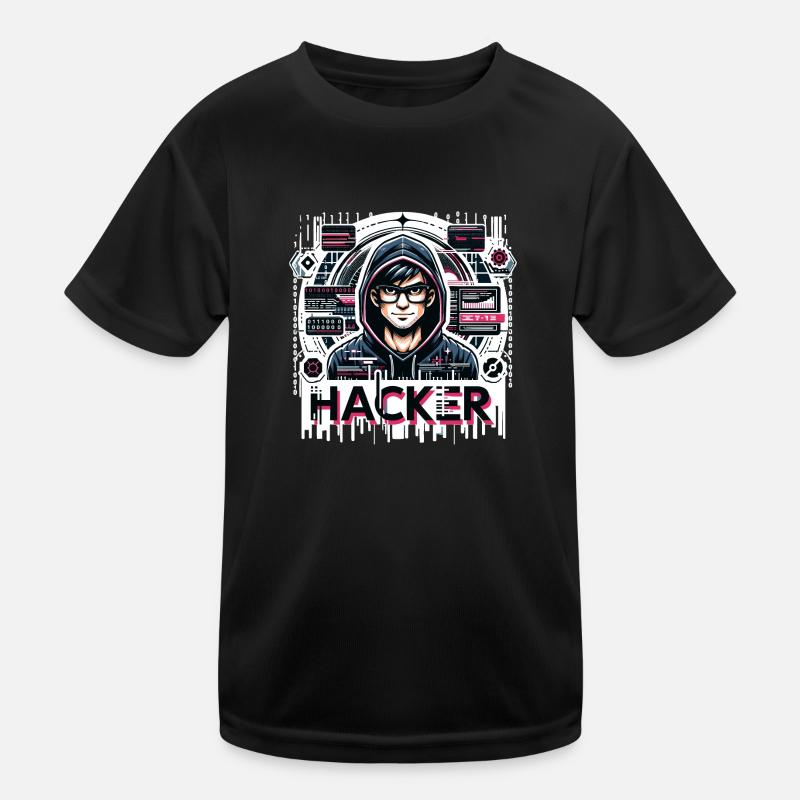 Hacker - Illustration Kids Functional T-Shirt