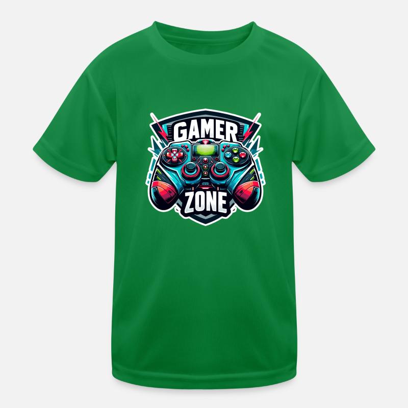 Gamer Zone - Controller Illustration Kids Functional T-Shirt