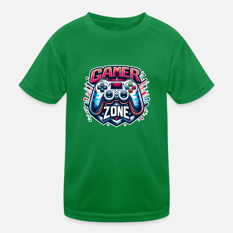 Gamer Zone - Controller Illustration Kids Functional T-Shirt