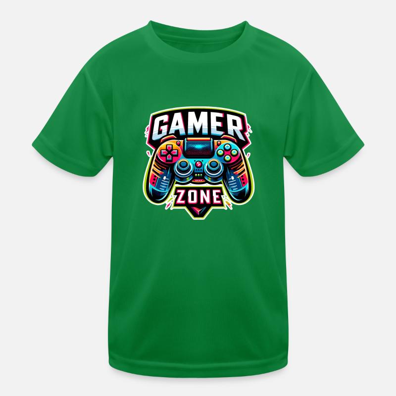 Gamer Zone - Controller Illustration Kids Functional T-Shirt