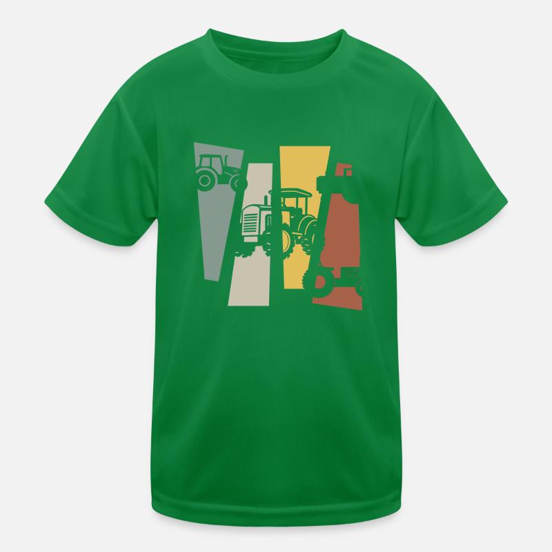 Vintage Retro Traktor Kinder Funktions-T-Shirt
