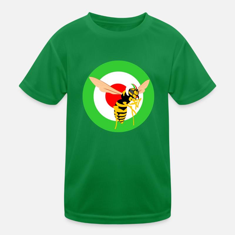 Wasp Mod Target Green Kids Functional T-Shirt