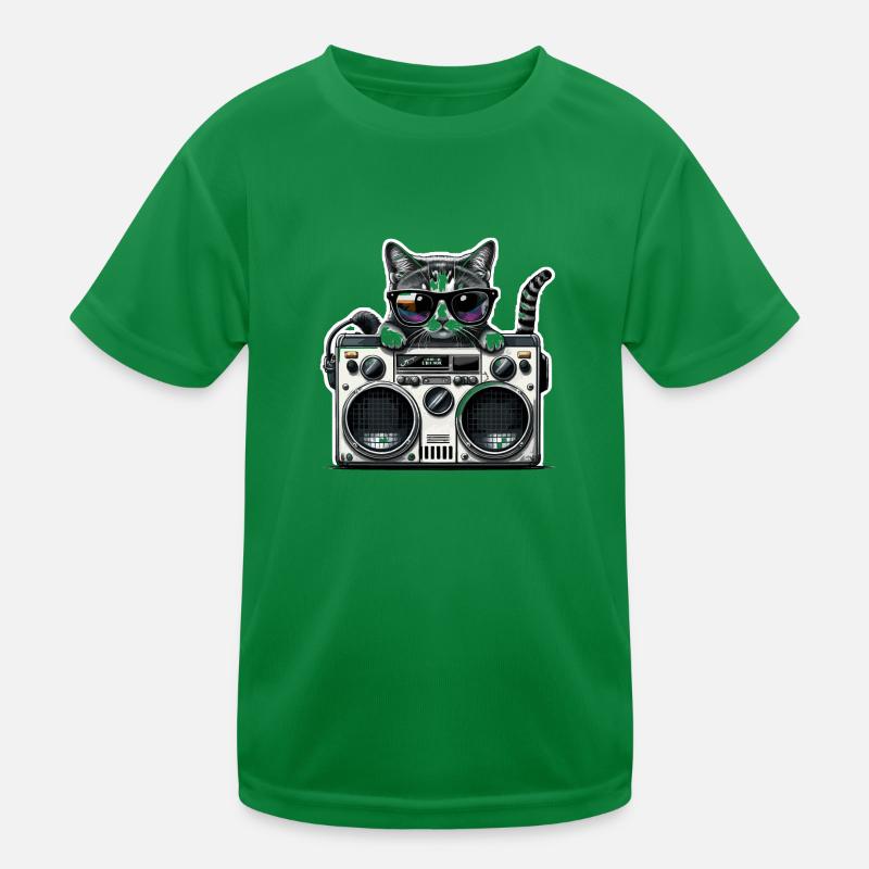 Coole Katze Kinder Funktions-T-Shirt