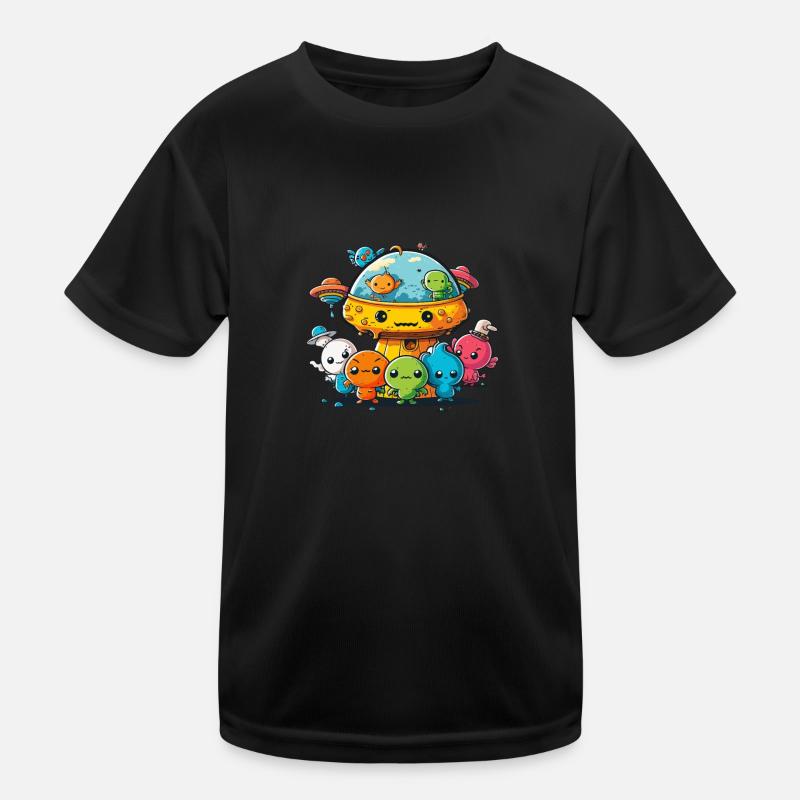 Weltraum-Freunde Kinder Funktions-T-Shirt