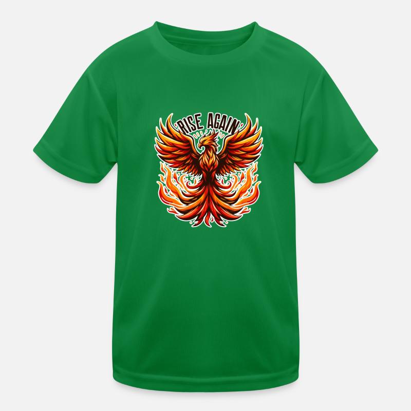 Rise Again - Phönix Illustration Kinder Funktions-T-Shirt