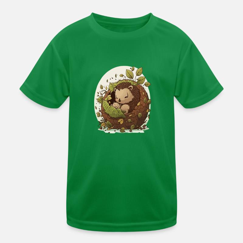 Cozy Hedgehog Kids Functional T-Shirt