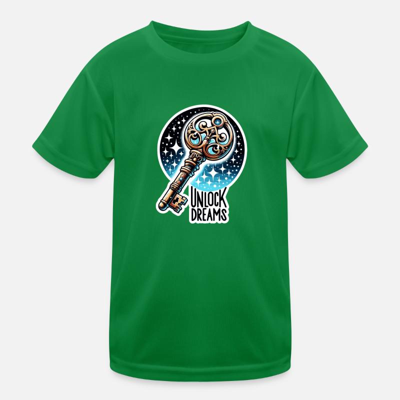 Unlock Dreams - Key Illustration Kids Functional T-Shirt