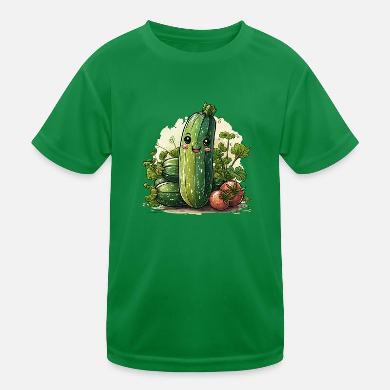 Zucchini comic style Kids Functional T-Shirt