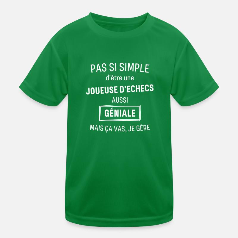 Joueuse d echecs GÉNIALE T-shirt sport Enfant