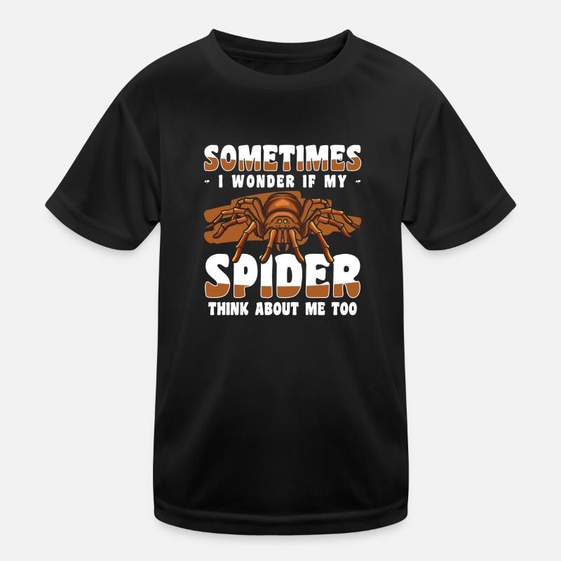 Spinnennetz Krabbeln Kinder Funktions-T-Shirt
