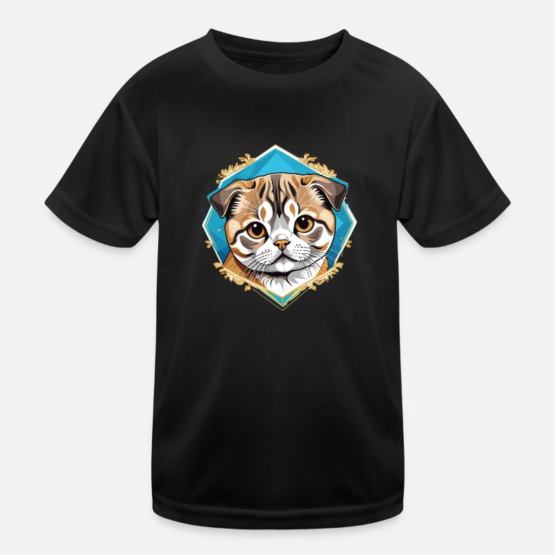 Scottish Fold Cat Kids Functional T-Shirt