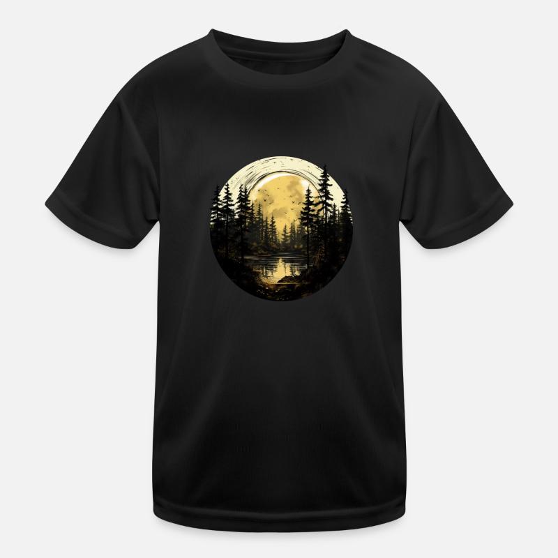 Night in the Forest Kids Functional T-Shirt