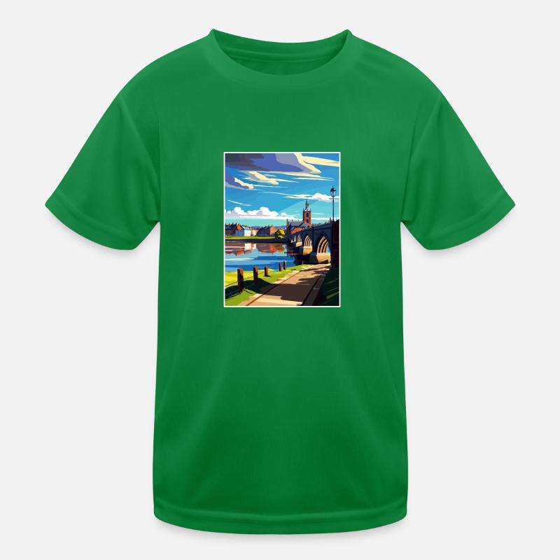 Berwick Upon Tweed Angleterre Affiche de voyage Vintage T-shirt sport Enfant