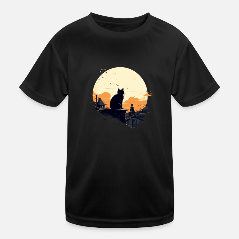 Lonely cat Kids Functional T-Shirt