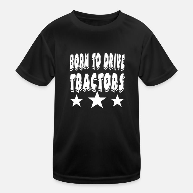 Tractor - Kids Functional T-Shirt - black