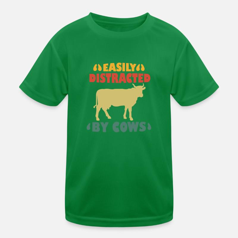 Rétro Vintage Facilement Distrait Par Les Vaches T-shirt sport Enfant