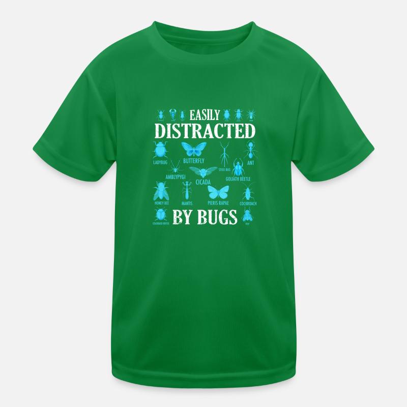 Easily Distracted By Bugs Kids Functional T-Shirt