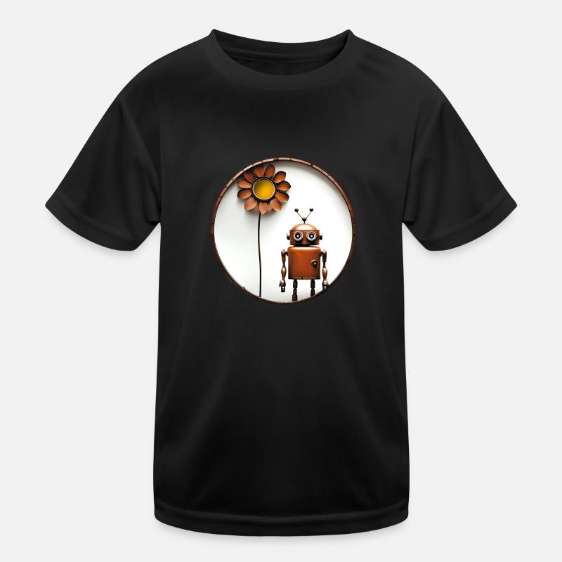 ROBOT & FLOWER Kids Functional T-Shirt
