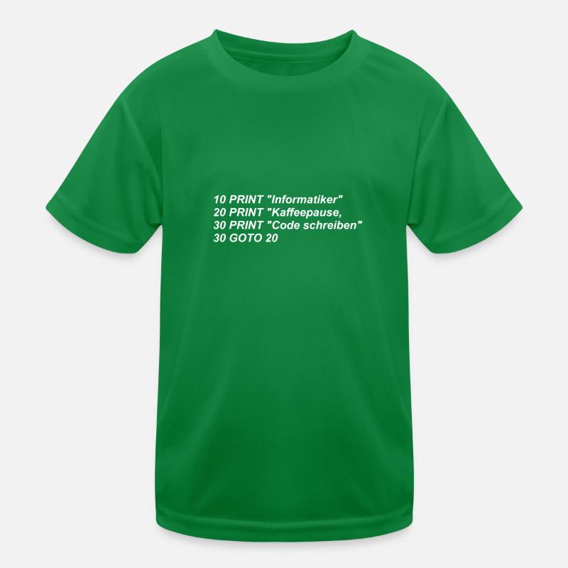 Lustiger Spruch, Informatiker, Basic, Retro, CODE, Kinder Funktions-T-Shirt