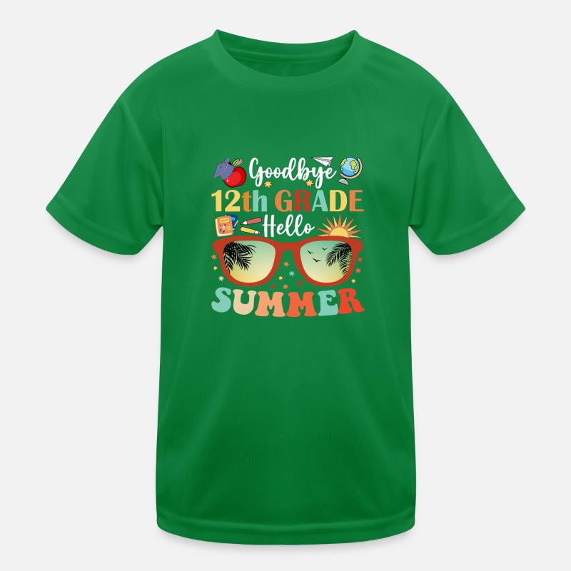 Goodbye 12th Grade Hello Summer Kids Functional T-Shirt