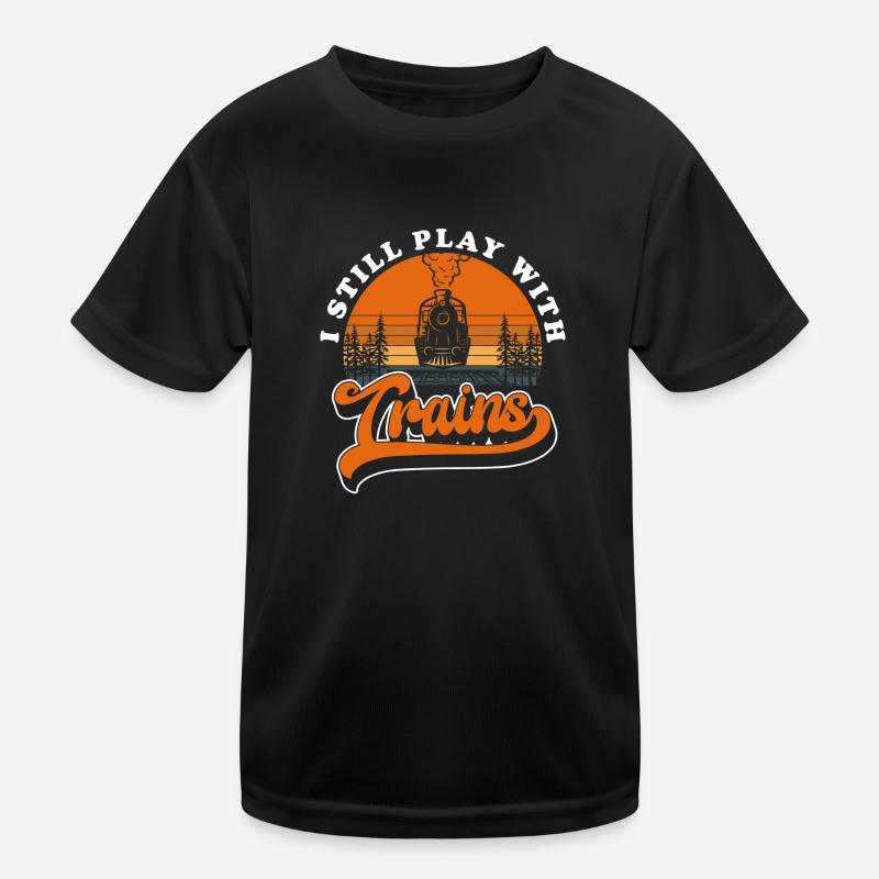 Railway, Departure, Model Railway, Kids Functional T-Shirt