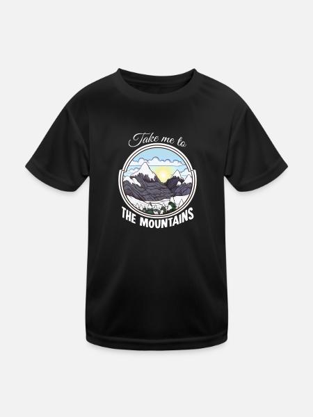 Take Me To The Mountains Winter Edition - Kids Functional T-Shirt - black